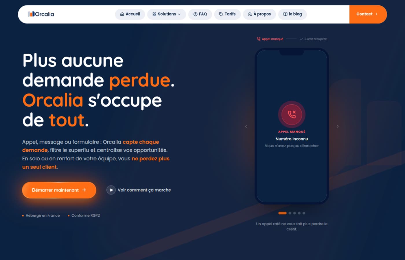Site Orcalia réalisé par YourWeb