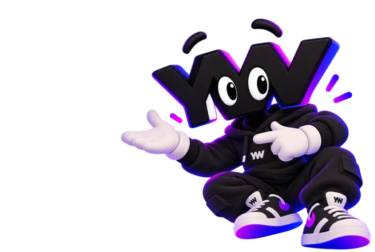La mascotte YourWeb présente l'espace partenaire