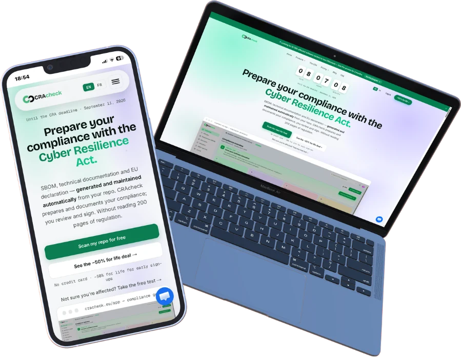 La plateforme CRAcheck sur ordinateur portable et sur mobile